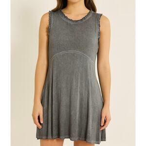 Good Luck Gem Dress Heather Gray TShirt Sundress Womens Sleeveless Made in USA